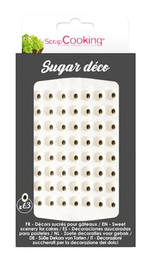 Lot de 63 décorations en sucre ScrapCooking® - Yeux - 10 g