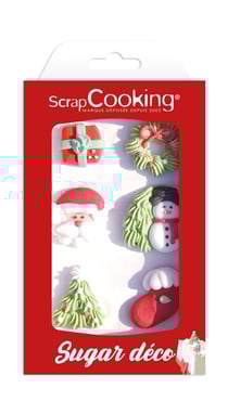 Lot de 6 décorations en sucre ScrapCooking® - Noël - 23 g