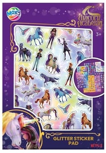 Livre d'autocollants pailletés A5 - Licorne