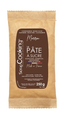 Pâte à sucre ScrapCooking® - Marron - 250 g