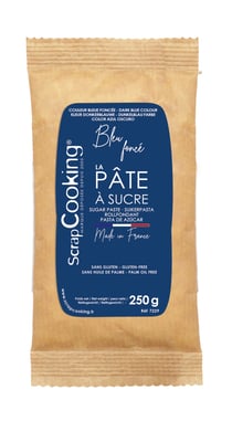 Pâte à sucre Scrapbooking - 250 g - bleu foncé