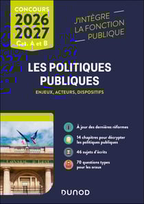 Les politiques publiques : Enjeux, acteurs, dispositifs - Catégories A et B (édition 2026/2027)