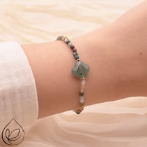 Bracelet Rosalia doré - Aventurine verte & agate Indienne - Camille Ambiance Nature