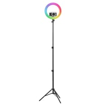 Trépied T'nB - Influence - Anneau de lumière LED 14" RGB + trépied pour studio - Blanc/ noir