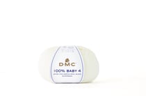 Pelote de fil à tricoter - DMC - 100 % Baby 4 - Blanc 100