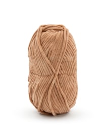 Pelote de fil à tricoter 100 % polyester - Phildar - Pingo Chenille - Camel