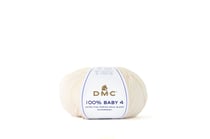 Pelote de fil à tricoter - DMC - 100 % Baby 4 - Blanc 101