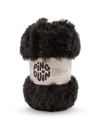 Pelote de fil à tricoter - Pingouin - Furry soft - Noir
