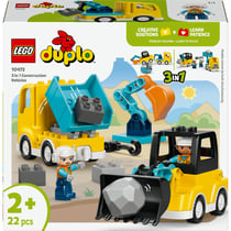 LEGO® DUPLO® Ma Ville - Les Véhicules de Chantier 3-en-1 - Jouet 10475