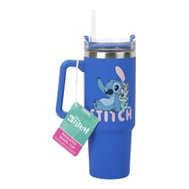 Bouteille isotherme avec paille Wtt - Stitch - Bleue - 900 mL
