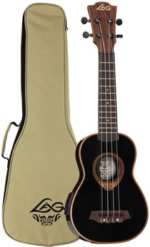 Lâg Tiki Uku 118 Soprano - Ukulélé électro - Slim - Noir