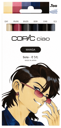 Lot de 6 marqueurs alcool Copic Ciao - Manga Souta