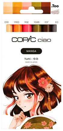 Lot de 6 marqueurs alcool Copic Ciao - Manga Yumi
