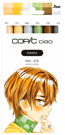 Set 6 marqueurs Copic Ciao - Manga Hiro
