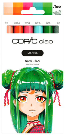 Lot de 6 marqueurs alcool Copic Ciao - Manga Nami