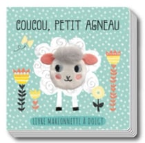 Coucou, petit agneau livre marionnette a doigt