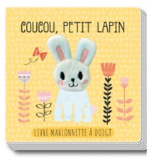Coucou, petit lapin livre marionnette a doigt