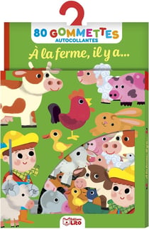 80 gommettes autocollantes : à la ferme, il y a... - Editions Lito