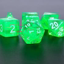 Lot de 7 dés Epic Forge - Gemmes vertes