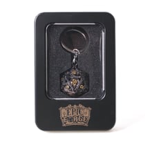 Porte-clés dé D20 Epic Forge - Noir doré - Métal