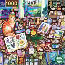 Puzzle 1000 pièces - Naturalist's Cat - Eeboo - Fromat carré