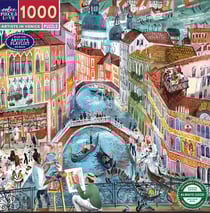 Puzzle 1000 pièces - Artists in Venice - Eeboo - Fromat carré