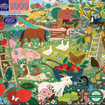 Puzzle 1000 pièces - English Pastures - Eeboo - Fromat carré