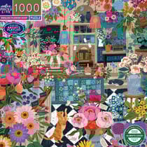 Puzzle 1000 pièces - English Flower Shop - Eeboo - Fromat carré