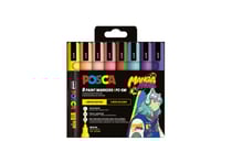 Lot de 8 marqueurs Posca - Pointe conique moyenne - Edition MANGA - PC5M