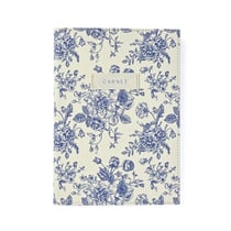 Carnet A5 - Couverture amovible fleurs bleues - Cultura