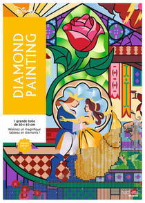 Atelier créatif : la Belle et la Bête : Diamond painting Disney : Réalisez un magnifique tableau en diamants !