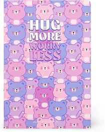 Carnet Legami - Violet – B5 18,5 x 24,8 cm – Hug more worry less - 100 pages lignées