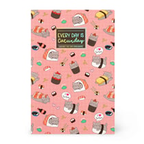 Cahier Ligné A5 Legami - Couverture Rigide Illustrée - Sushi Cat