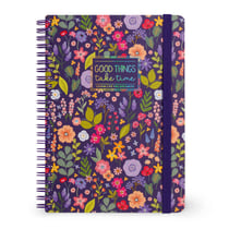 Cahier Legami - Fleurs - pages à spirales lignées