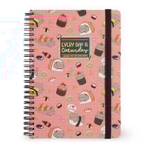 Cahier Legami - Ligné A5 - Couverture Rigide Illustrée - Sushi Cat