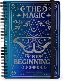 Carnet Legami - Bleu – A4 21 x 29,7 cm – The magic of new beginning - 160 pages lignées