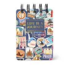 Cahier Legami - Ligné - Couverture Rigide Illustrée - Travel Stickers