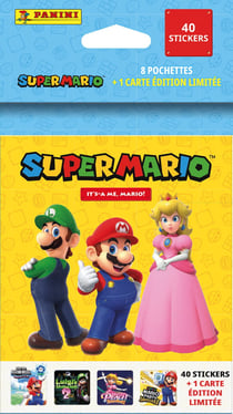 Super Mario 2 blister 8 pochettes + carte édition limitée - Panini