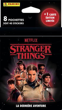 Stranger Things 5 blister 8 pochettes + 1 carte édition limitée - Panini