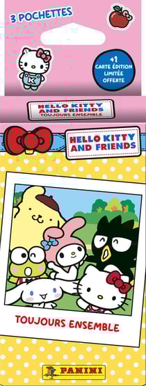Hello Kitty & Friends cartes à collectionner blister 3 pochettes + 1 carte édit limitée - Panini