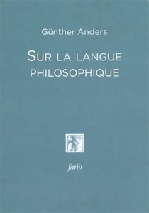 Sur la langue philosophique
