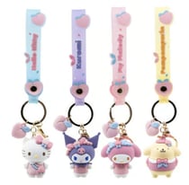 Porte-clés avec dragonne - YuMe Hello Kitty and Friends Peach Series - Modèle aléatoire - Produit vendu à l'unité