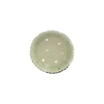 Lot de 8 bols - Petits Cœurs Vert de Gris et Or - Artyfêtes