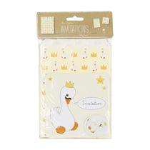 Lot de 8 invitations - Baby swan - Artyfêtes
