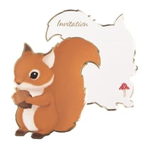 Lot de 8 invitations - Woodland - Artyfêtes