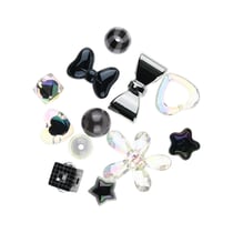 Perles kawaï noires x12 - Créalia