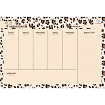 Planner hebdomadaire Exacompta - Léopard clair