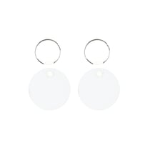 Porte-clés sublimables ronds en bois x2 - Créalia