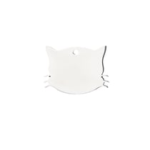 Médaillon à graver métal forme chat - Gravure laser et IR - Créalia