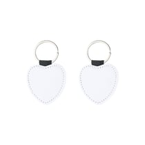 Porte-clés sublimables coeurs en tissu x2 - Créalia